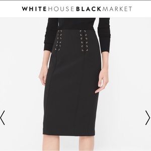 WHBM Lace Up Waist Pencil Skirt size 0